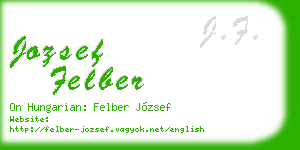 jozsef felber business card